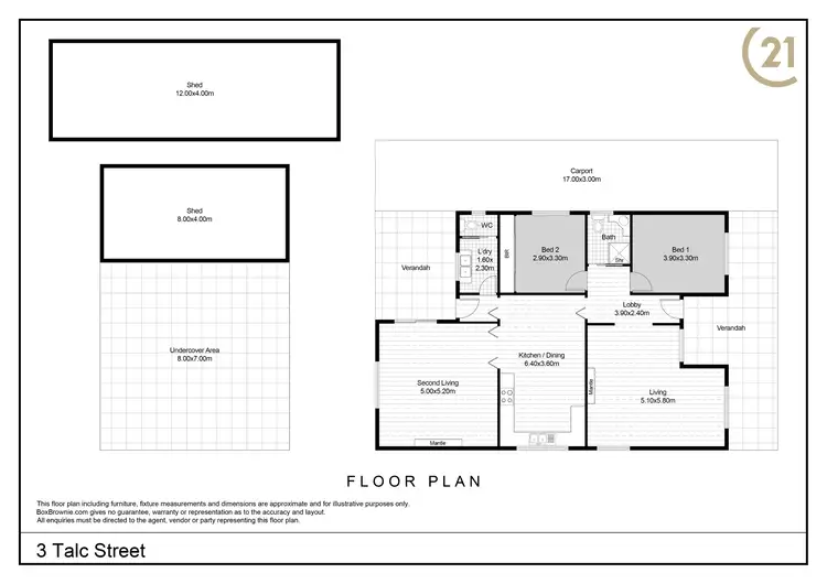 Floorplan of Homely house listing, 3 Talc Street, Broken Hill NSW 2880