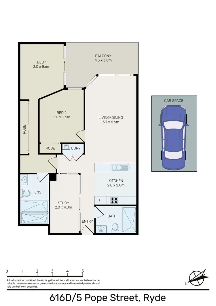Floorplan of Homely apartment listing, 616d/5 Pope Street, Ryde NSW 2112