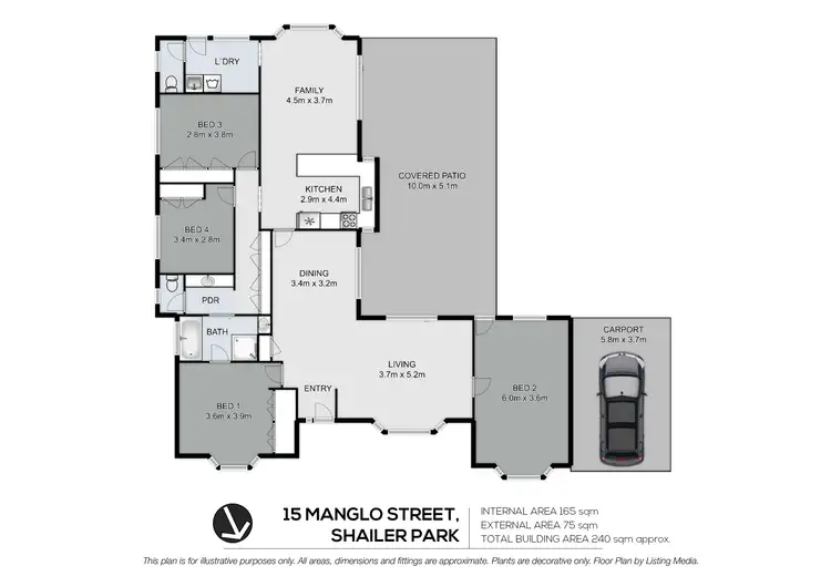 Floorplan of Homely house listing, 15 Manglo Street, Shailer Park QLD 4128