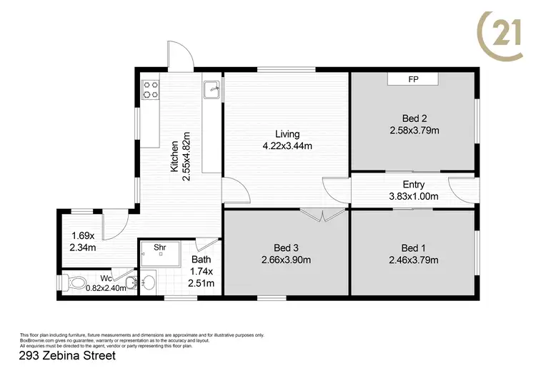 Floorplan of Homely house listing, 293 Zebina Street, Broken Hill NSW 2880