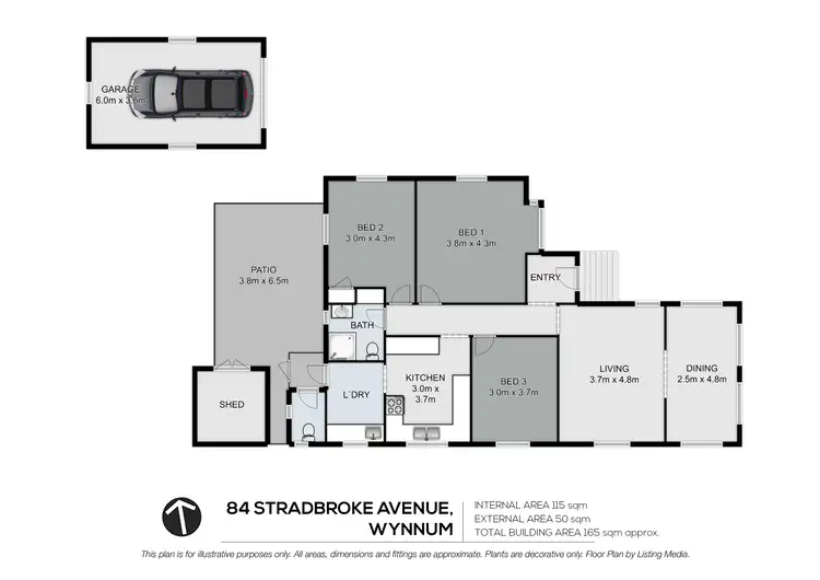 Floorplan of Homely house listing, 84 Stradbroke Avenue, Wynnum QLD 4178