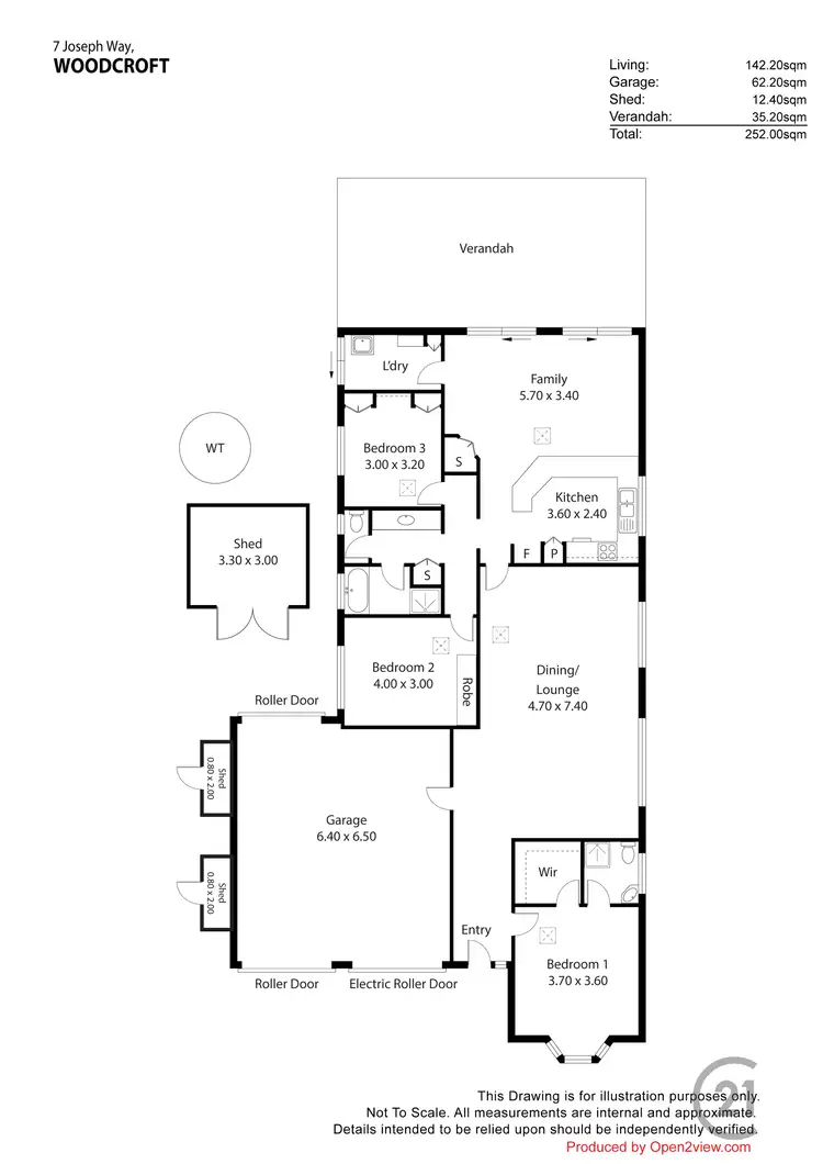 Floorplan of Homely house listing, 7 Joseph Way, Woodcroft SA 5162