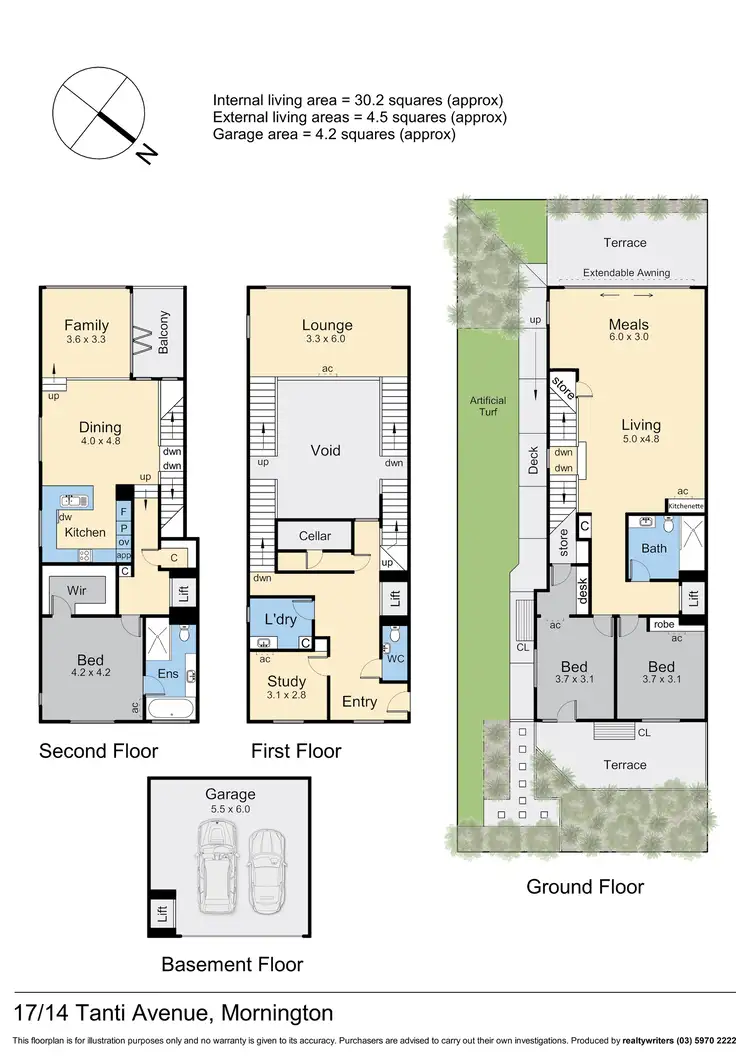 Floorplan of Homely terrace listing, 17/14 Tanti Avenue, Mornington VIC 3931
