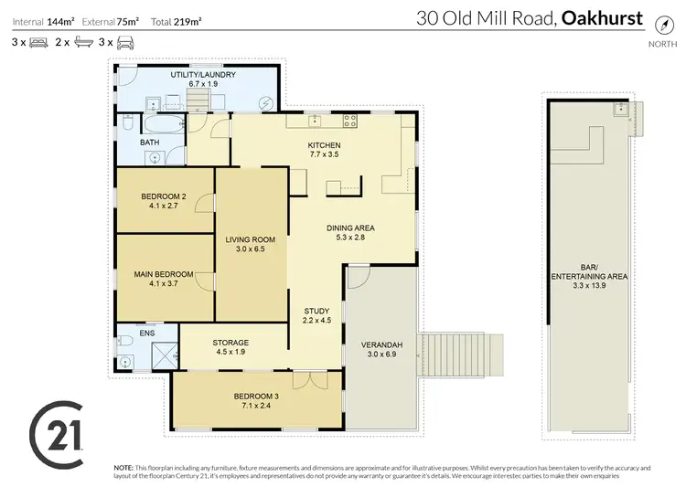 Floorplan of Homely rural property listing, 30 Old Mill Road, Oakhurst QLD 4650