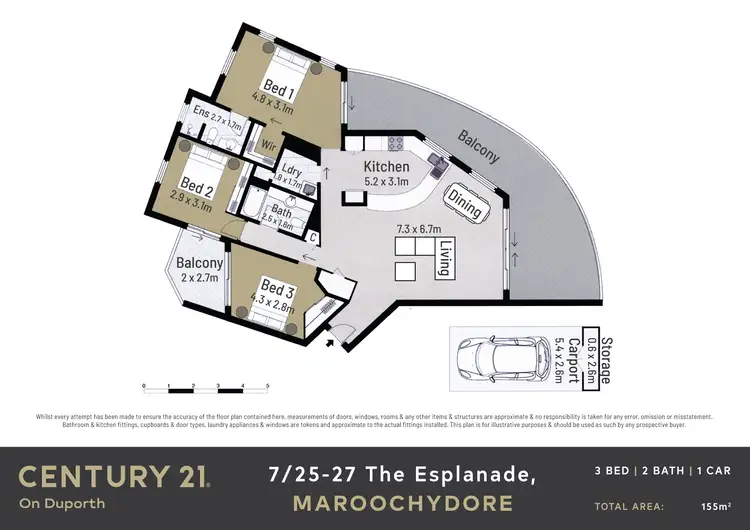 Floorplan of Homely unit listing, 7/25-27 The Esplanade, Maroochydore QLD 4558