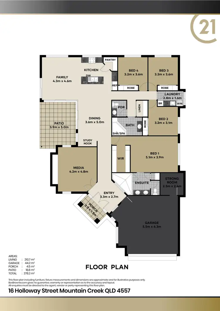 Floorplan of Homely house listing, 16 Holloway Street, Mountain Creek QLD 4557