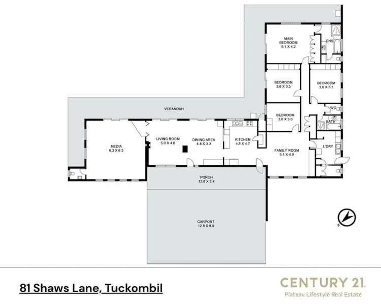 Floorplan of Homely rural property listing, 81 Shaws Lane, Tuckombil NSW 2477