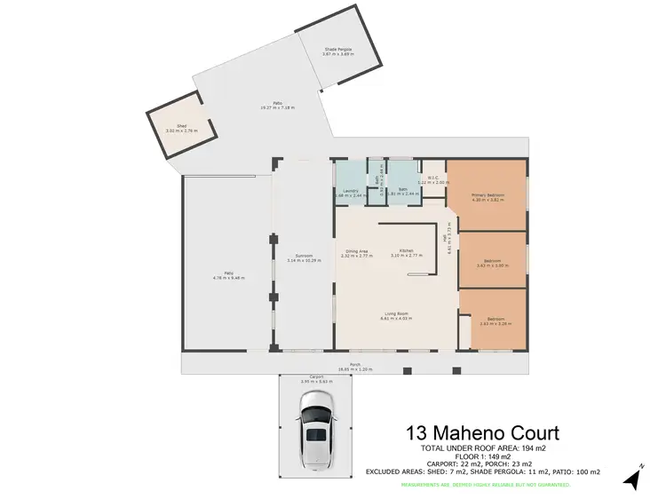 Floorplan of Homely house listing, 13 Maheno Court, Tin Can Bay QLD 4580