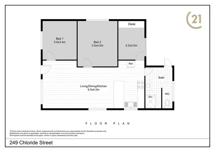 Floorplan of Homely house listing, 249 Chloride Street, Broken Hill NSW 2880