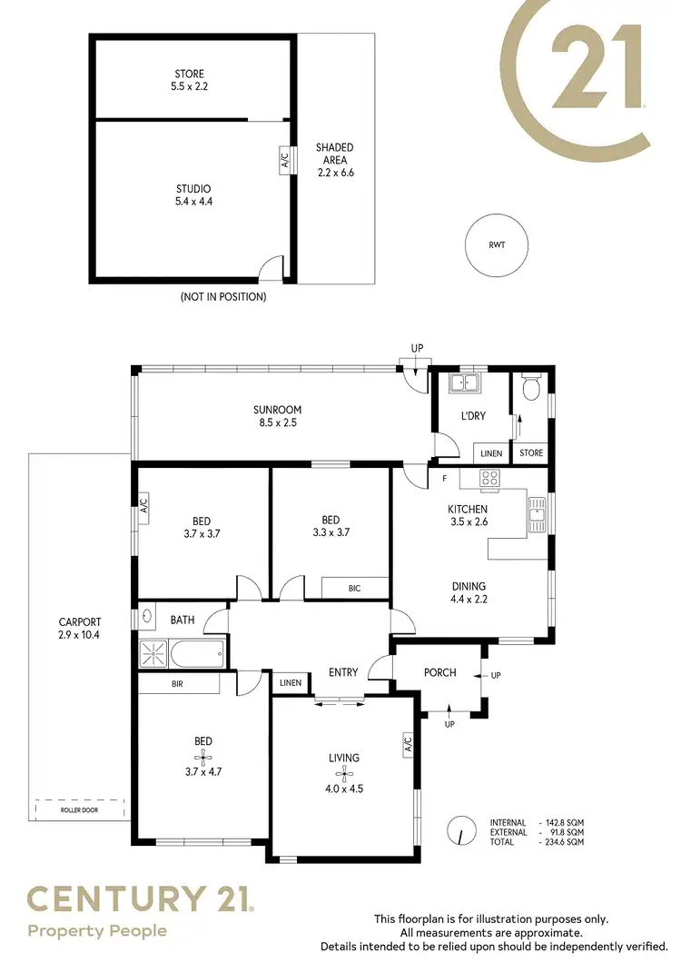 Floorplan of Homely house listing, 1 Glenview Avenue, Blair Athol SA 5084