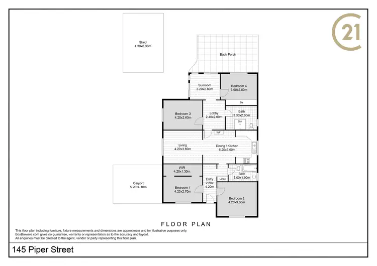 Floorplan of Homely house listing, 145 Piper Street, Broken Hill NSW 2880