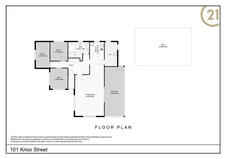 Floorplan of Homely house listing, 101 Knox Street, Broken Hill NSW 2880
