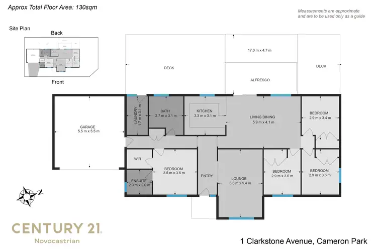 Floorplan of Homely house listing, 1 Clarkstone Avenue, Cameron Park NSW 2285