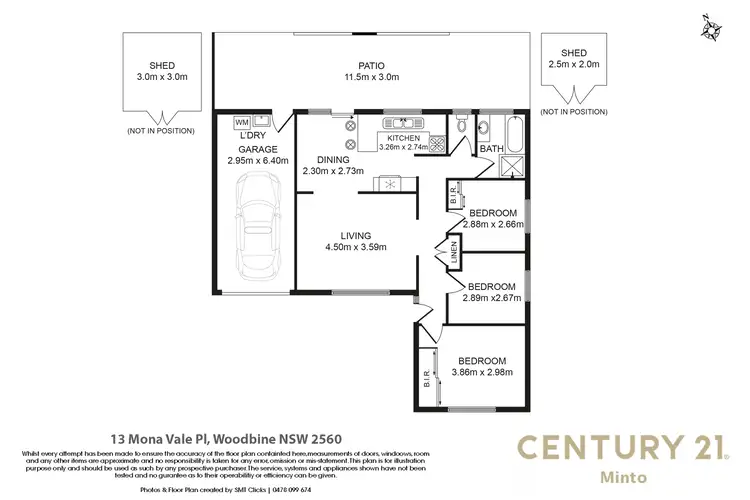 Floorplan of Homely house listing, 13 Mona Vale Place, Woodbine NSW 2560