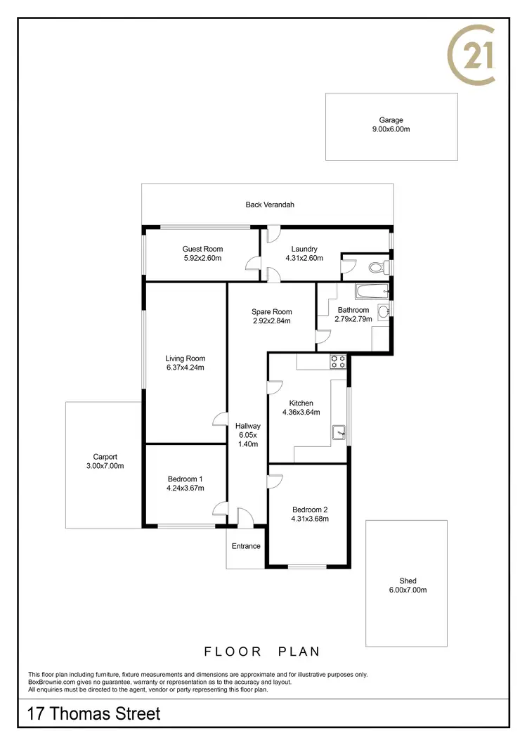 Floorplan of Homely house listing, 17 Thomas Street, Broken Hill NSW 2880