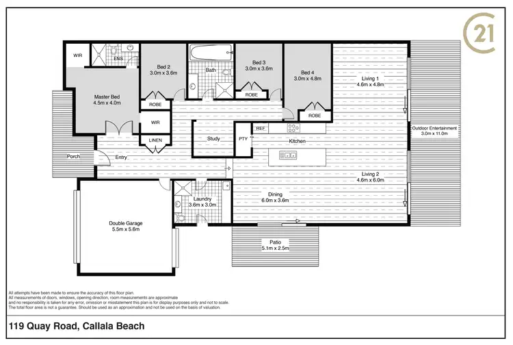 Floorplan of Homely house listing, 119 Quay Road, Callala Beach NSW 2540
