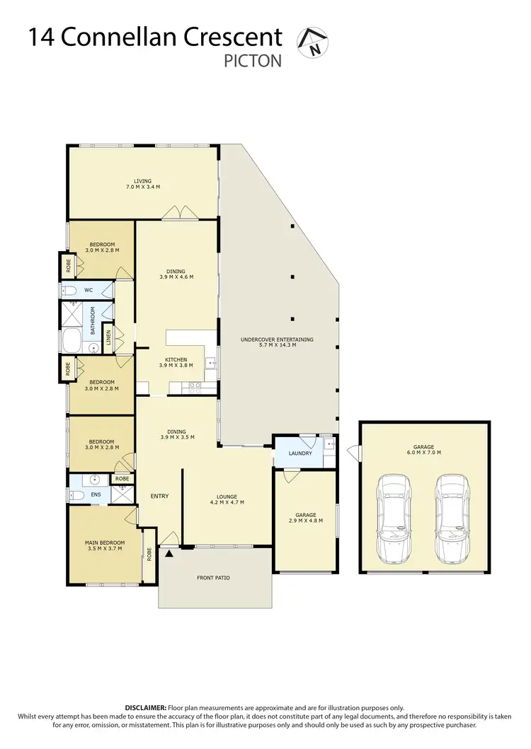Floorplan of Homely house listing, 14 Connellan Crescent, Picton NSW 2571