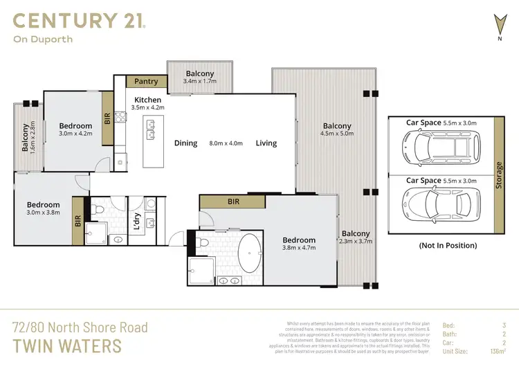 Floorplan of Homely unit listing, 72/80 North Shore Road, Twin Waters QLD 4564