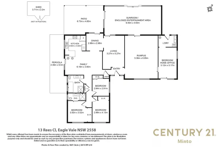 Floorplan of Homely house listing, 13 Rees Close, Eagle Vale NSW 2558