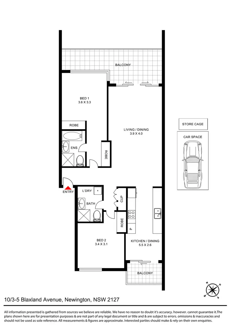 Floorplan of Homely apartment listing, 10/3-5 Blaxland Avenue, Newington NSW 2127