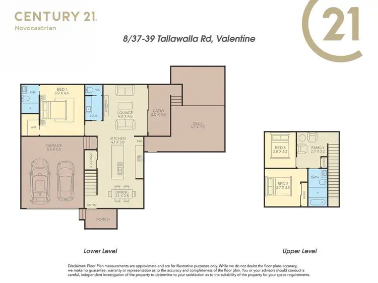 Floorplan of Homely townhouse listing, 8/37 Tallawalla Road, Valentine NSW 2280