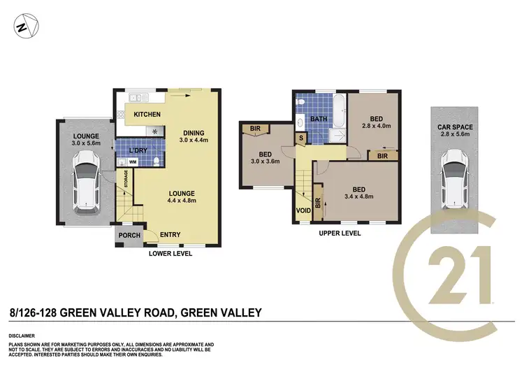 Floorplan of Homely townhouse listing, 8/126-128 Green Valley Road, Green Valley NSW 2168