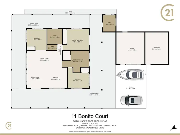 Floorplan of Homely house listing, 11 Bonito Court, Tin Can Bay QLD 4580