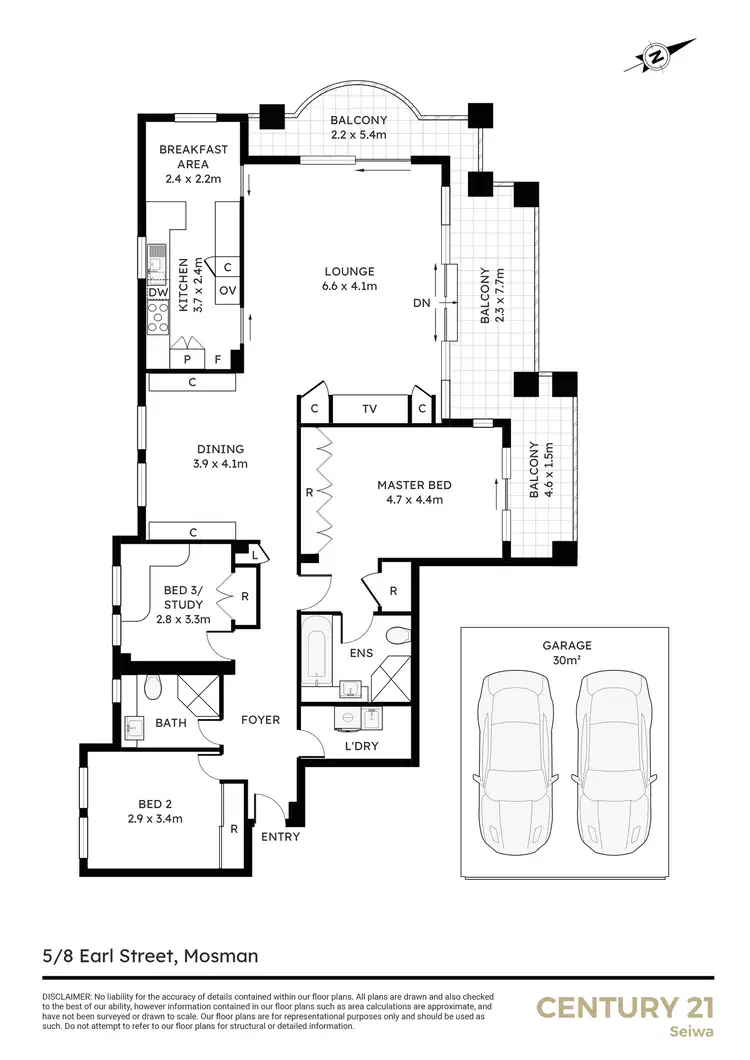 Floorplan of Homely apartment listing, 5/8 Earl Street, Mosman NSW 2088