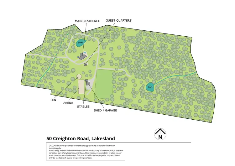 Floorplan of Homely rural property listing, 50 Creighton Road, Lakesland NSW 2572