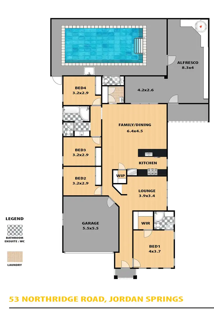 Floorplan of Homely house listing, 53 Northridge Road, Jordan Springs NSW 2747