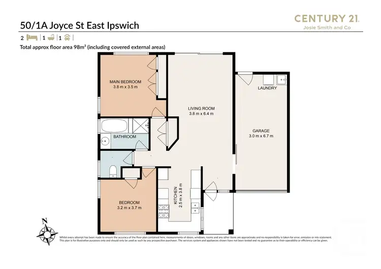Floorplan of Homely townhouse listing, 50/1A Joyce Street, East Ipswich QLD 4305