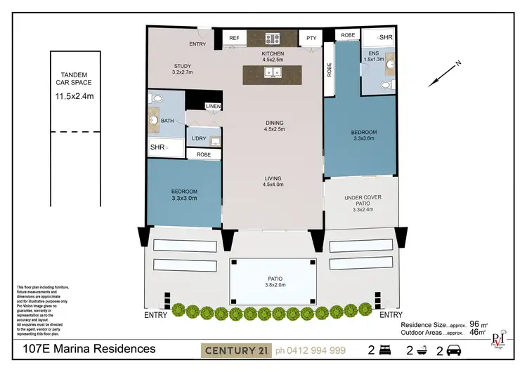 Floorplan of Homely apartment listing, 1 Marina Drive, Benowa QLD 4217