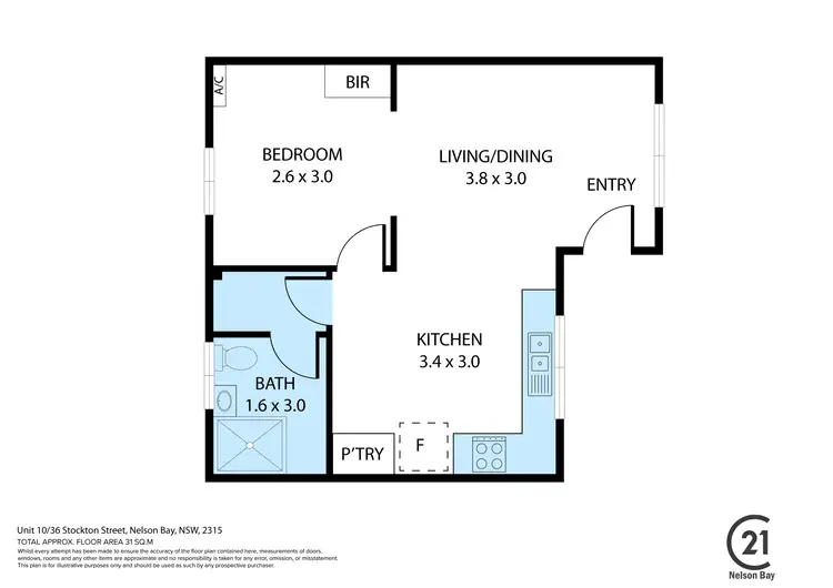 Floorplan of Homely unit listing, 10/36 Stockton Street, Nelson Bay NSW 2315
