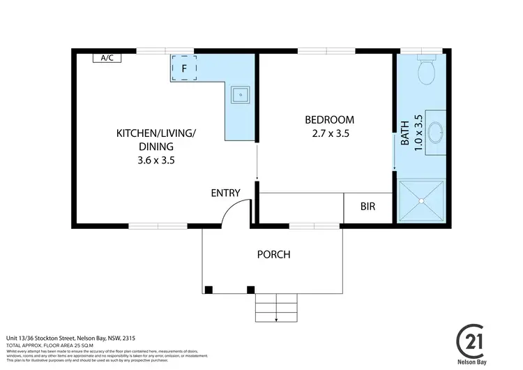 Floorplan of Homely unit listing, 13/36 Stockton Street, Nelson Bay NSW 2315