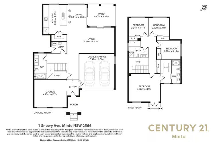 Floorplan of Homely house listing, 1 Snowy Avenue, Minto NSW 2566