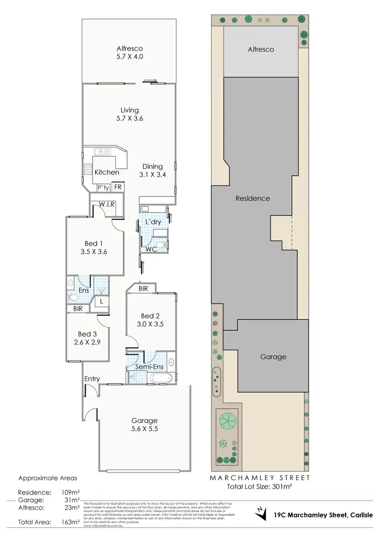 Floorplan of Homely house listing, 19C Marchamley Street, Carlisle WA 6101