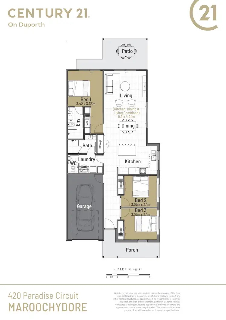 Floorplan of Homely unit listing, 420 Paradise Circuit, Maroochydore QLD 4558