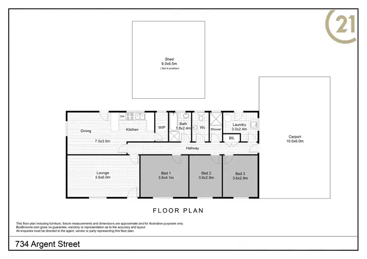 Floorplan of Homely house listing, 734 Argent Street, Broken Hill NSW 2880