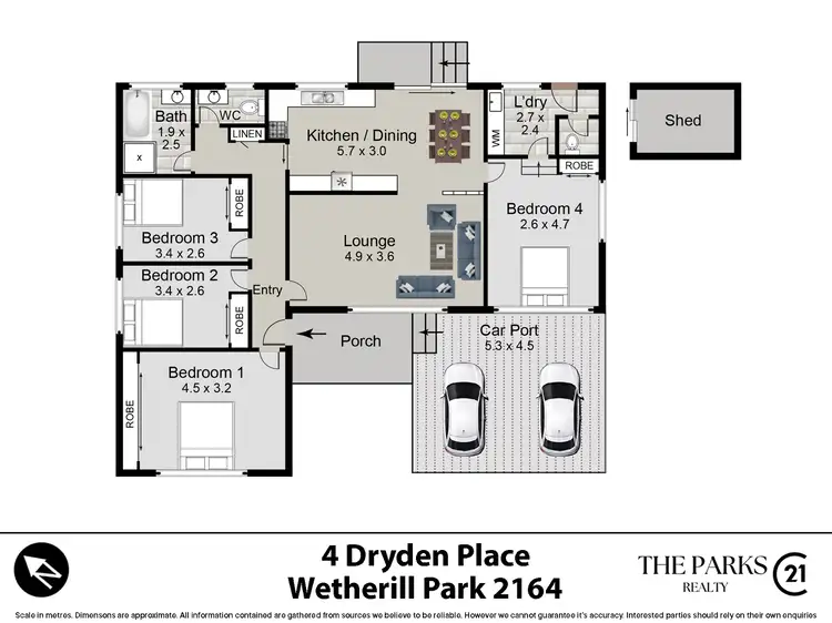 Floorplan of Homely house listing, 4 Dryden Place, Wetherill Park NSW 2164