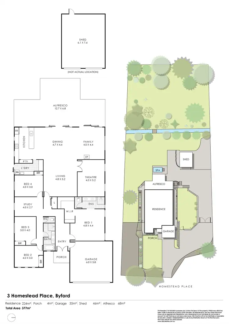 Floorplan of Homely house listing, 3 Homestead Place, Byford WA 6122