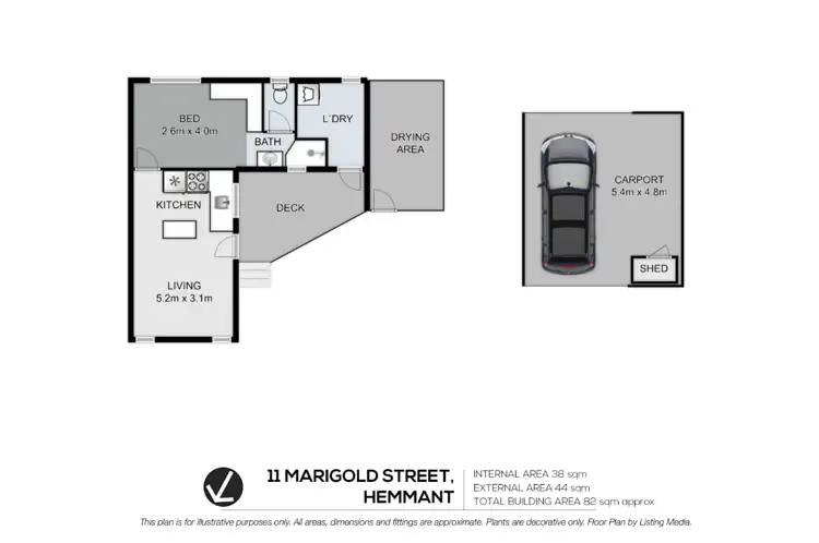 Floorplan of Homely house listing, 11 Marigold Street, Hemmant QLD 4174