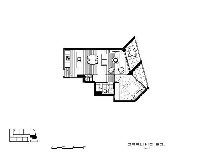 Floorplan of Homely apartment listing, 1308/81 Harbour Street, Haymarket NSW 2000