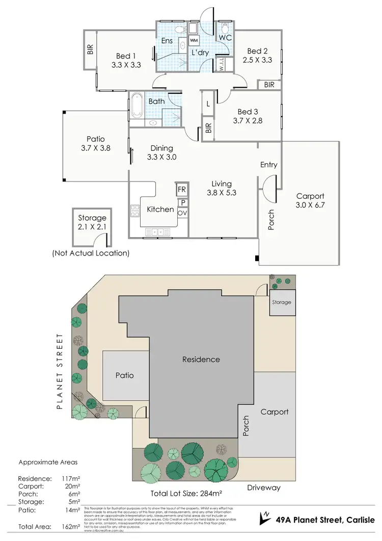 Floorplan of Homely villa listing, 49A Planet Street, Carlisle WA 6101