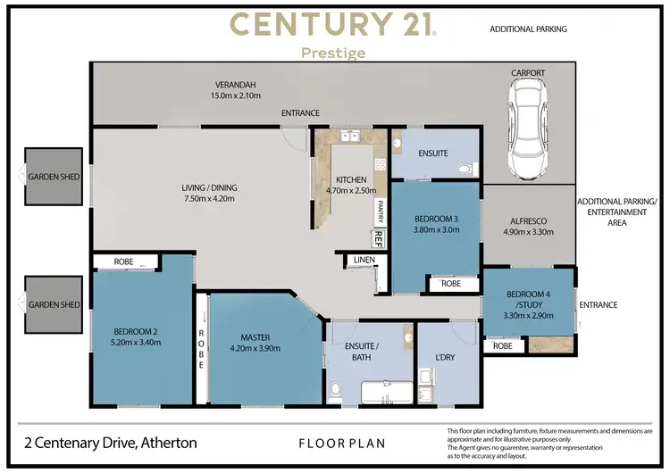 Floorplan of Homely house listing, 10 Wadley Close, Atherton QLD 4883