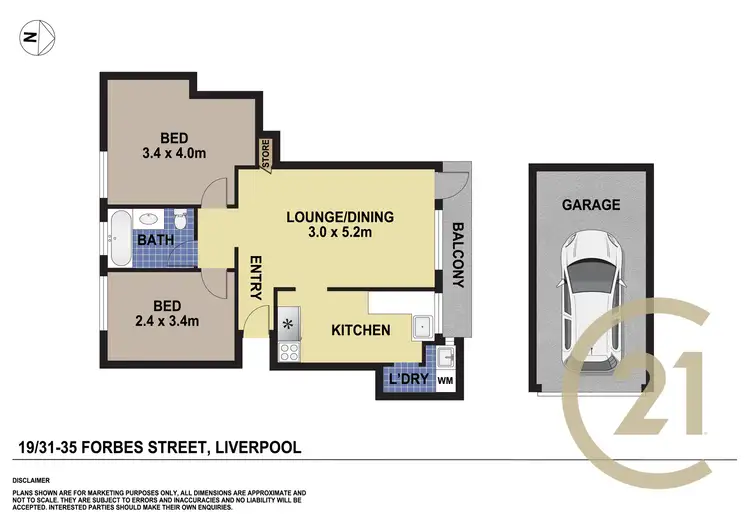 Floorplan of Homely apartment listing, 19/31 Forbes Street, Liverpool NSW 2170