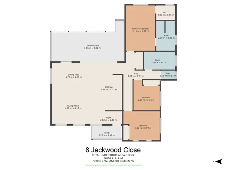 Floorplan of Homely rural property listing, 8 Jackwood Close, Pie Creek QLD 4570