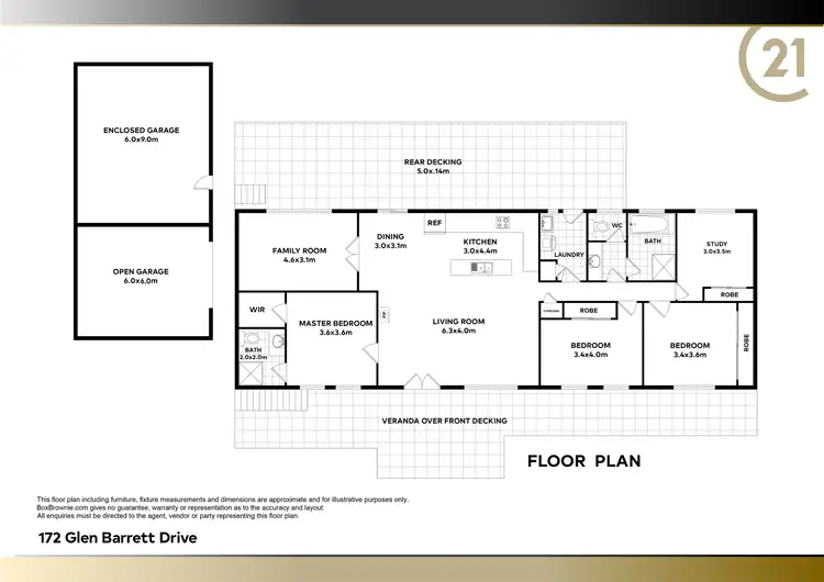 Floorplan of Homely house listing, 172 Glen Barrett Drive, Kingscote SA 5223
