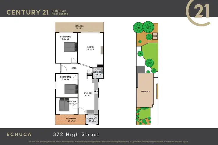 Floorplan of Homely apartment listing, 372 High Street, Echuca VIC 3564