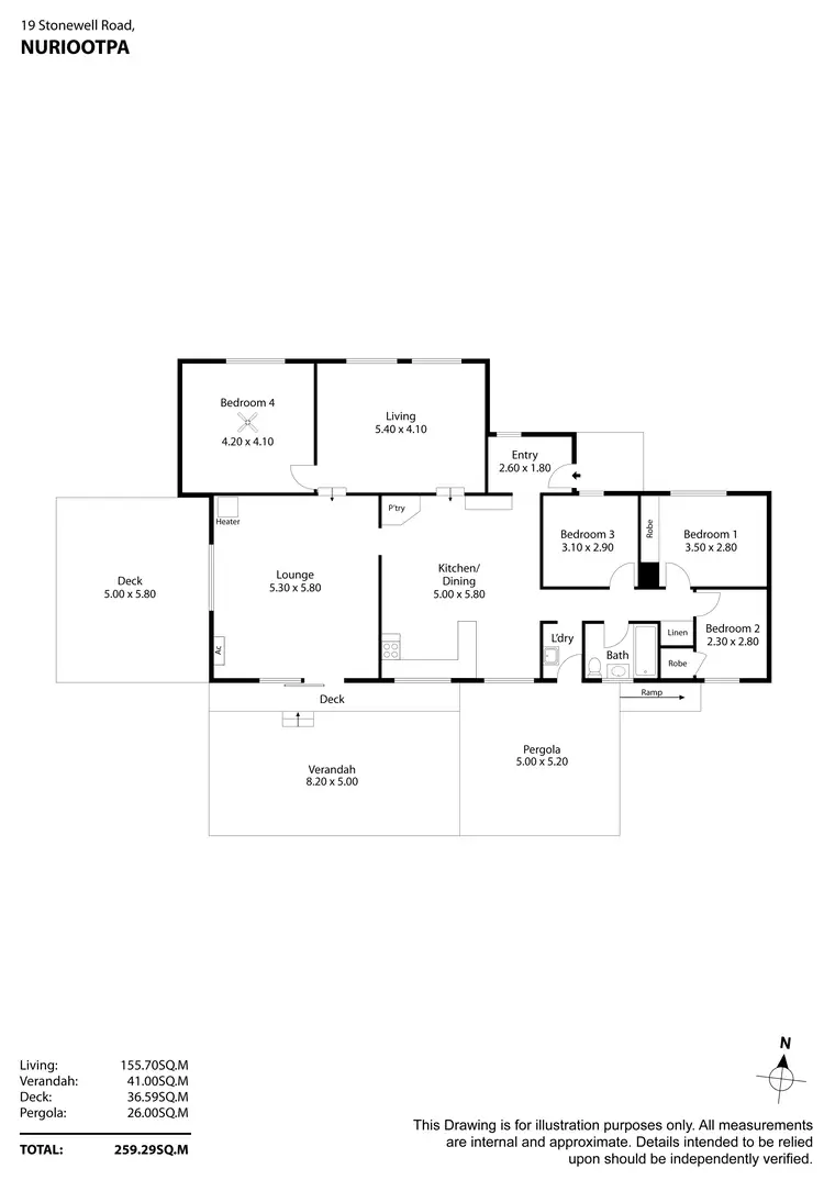 Floorplan of Homely house listing, 19 Stonewell Road, Nuriootpa SA 5355