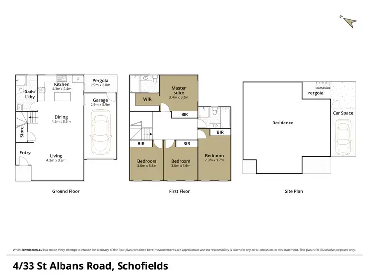 Floorplan of Homely townhouse listing, 4/33 St Albans Road, Schofields NSW 2762